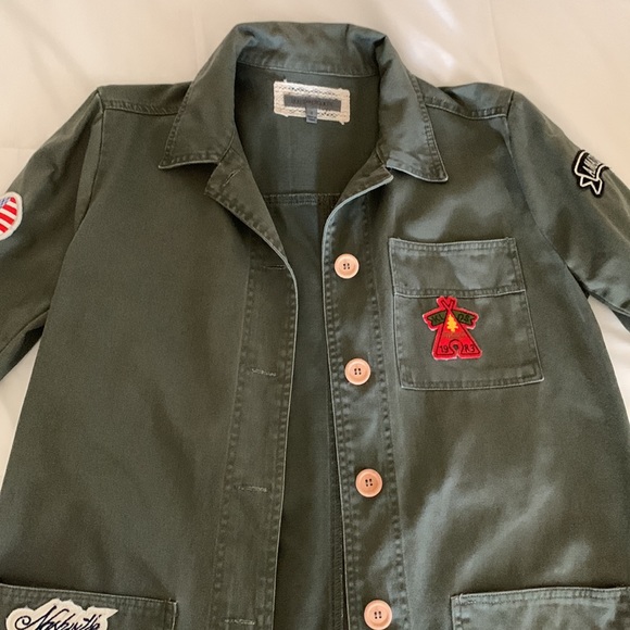 Rules of Etiquette Utility/Military Style Patchwork Jacket Size Small - Picture 8 of 9